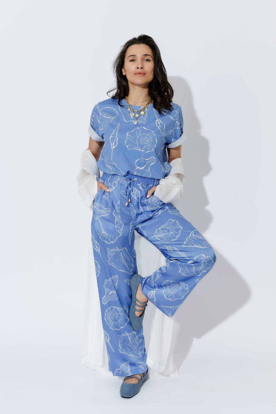 Blue Shells Drawstring Pant