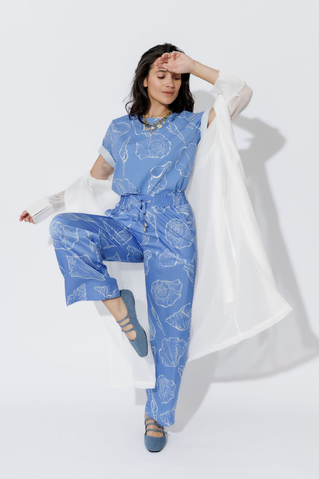 Blue Shells Drawstring Pant