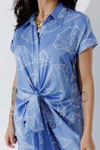 Blue Shells Shirt Dress
