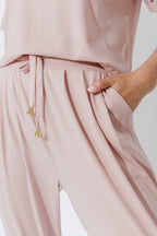 Pink Tencel Tie Pant