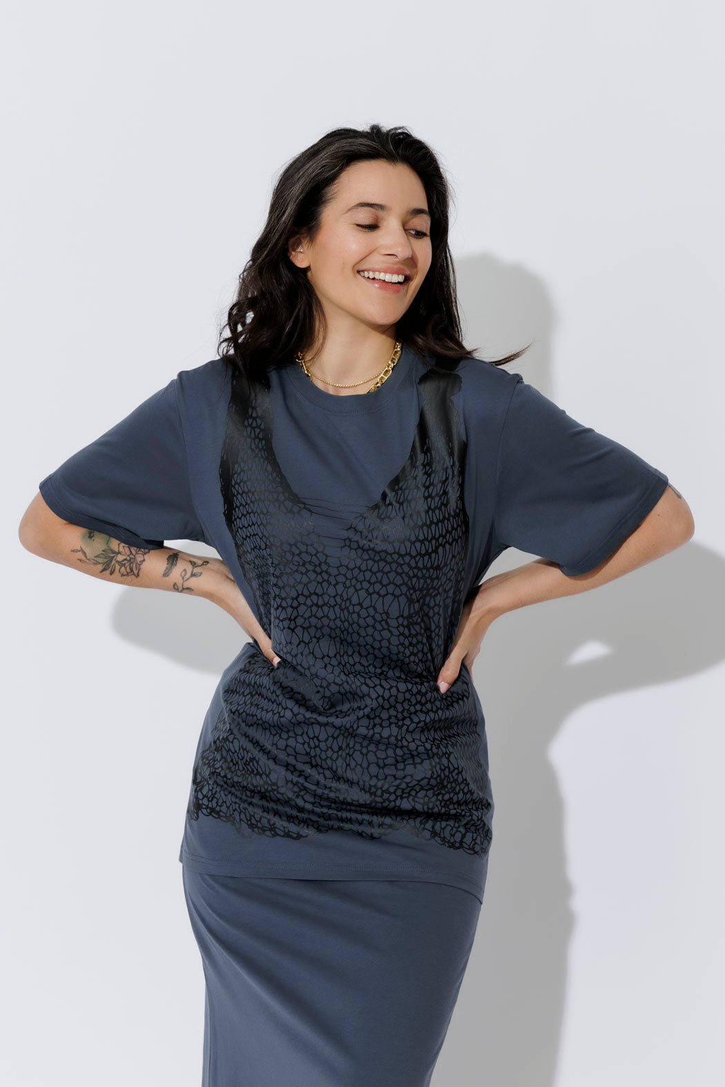 Navy Cotton Nautical T-Shirt