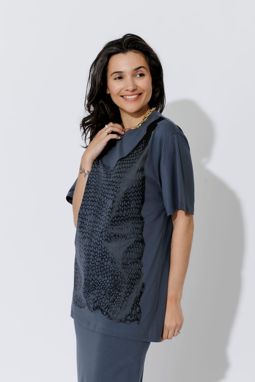 Navy Cotton Nautical T-Shirt