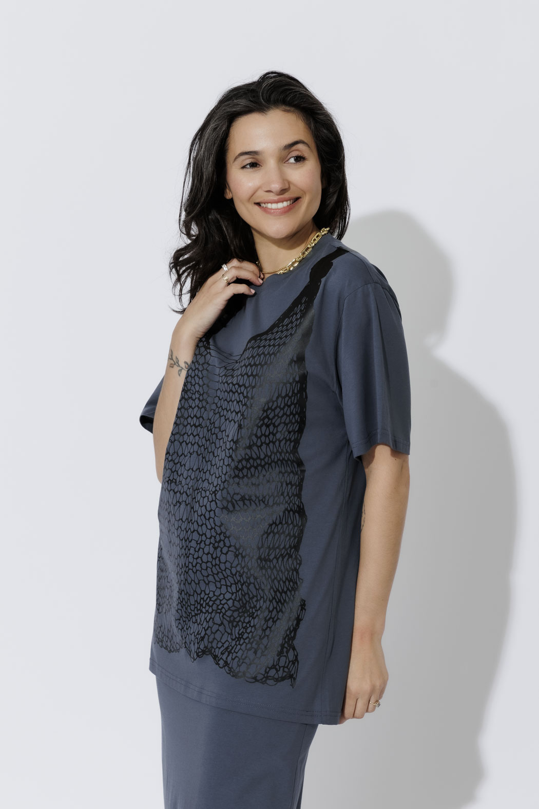 Navy Cotton Nautical T-Shirt