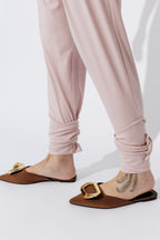 Pink Tencel Tie Pant