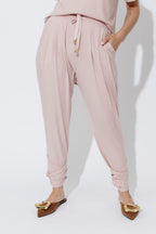 Pink Tencel Tie Pant