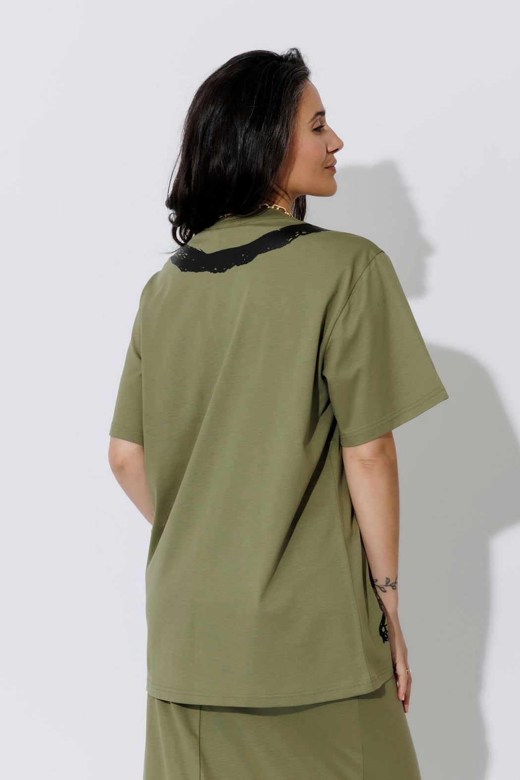 Khaki Cotton Nautical T-Shirt