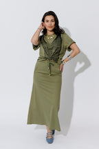 Khaki Cotton Nautical T-Shirt