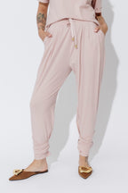 Pink Tencel Tie Pant