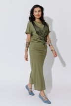 Khaki Cotton Nautical T-Shirt