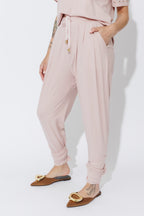 Pink Tencel Tie Pant