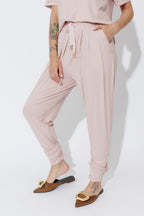Pink Tencel Tie Pant