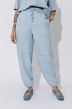 Light Denim Tencel Shell Pant