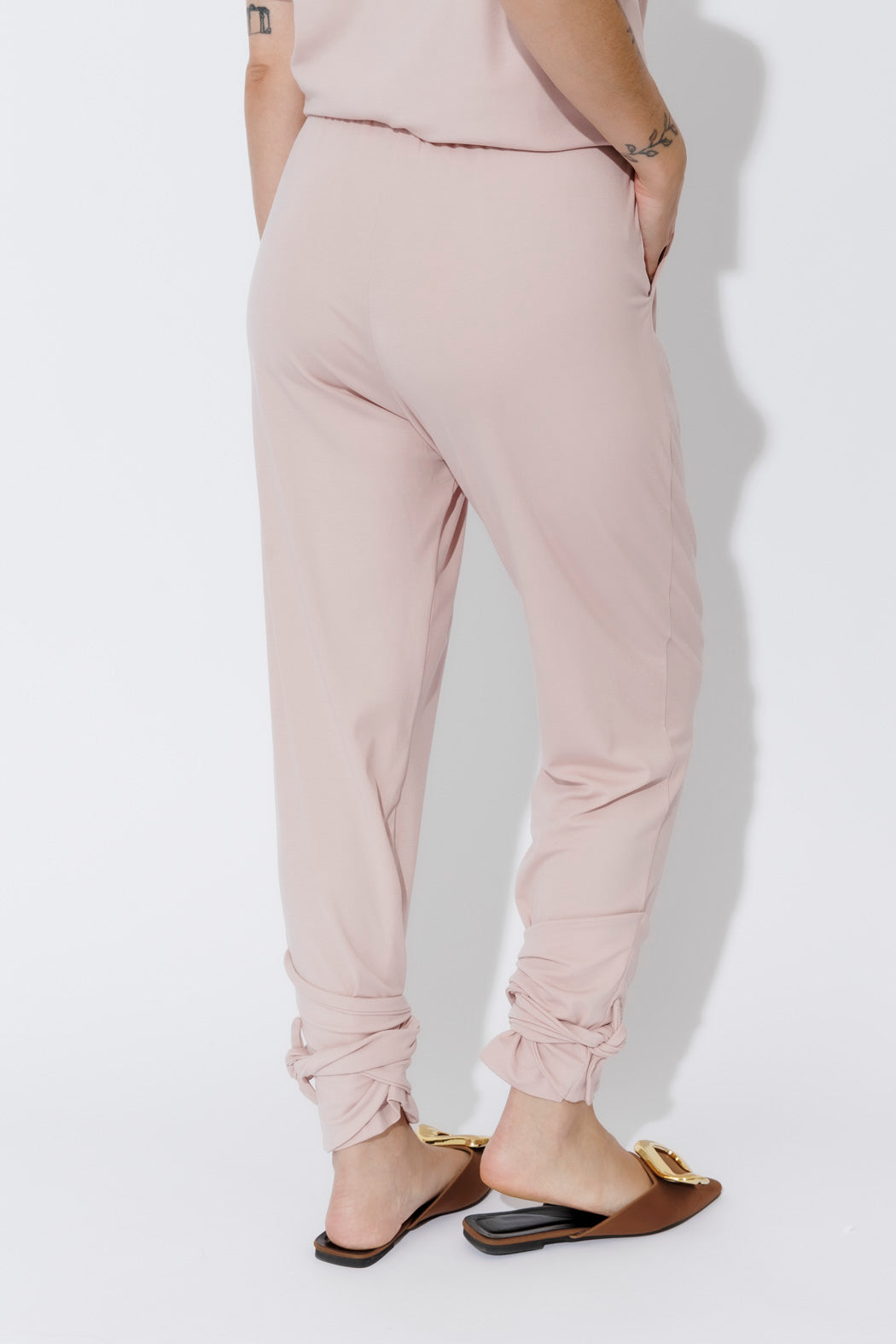 Pink Tencel Tie Pant
