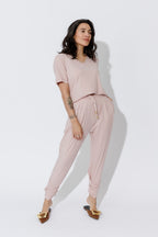 Pink Tencel Tie Pant