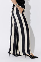 Black/Beige Wide Leg Pant