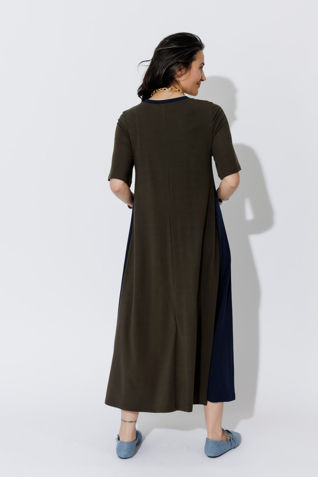 Khaki Tencel Bella Dress