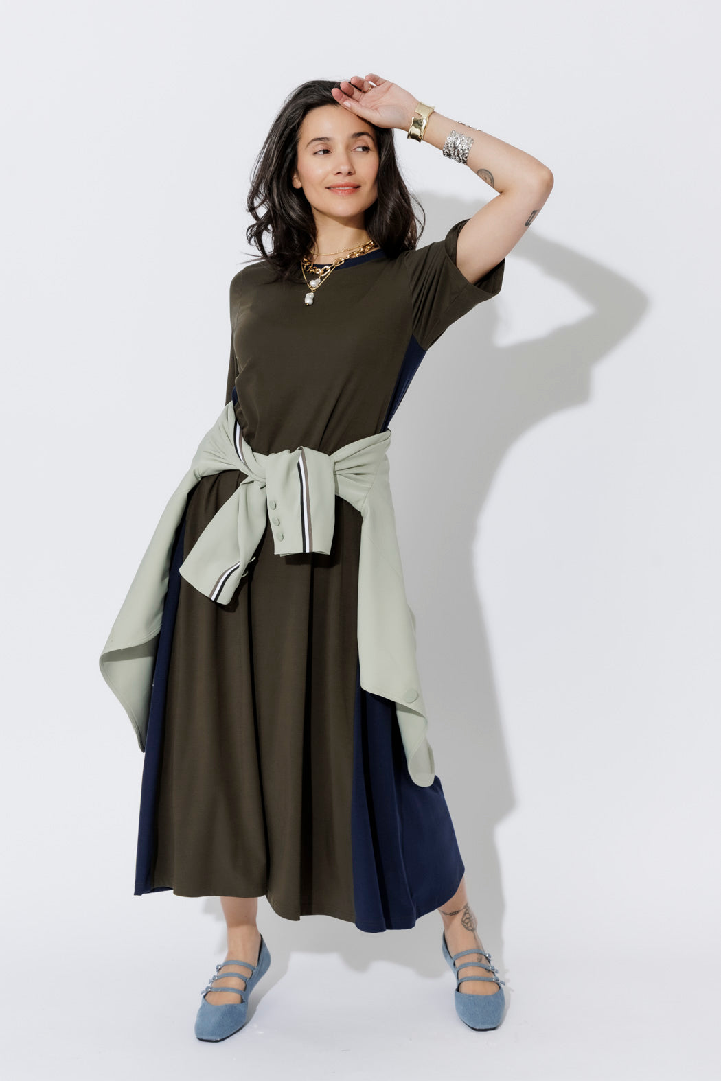 Khaki Tencel Bella Dress