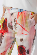 Print Lyocell Tie Pant