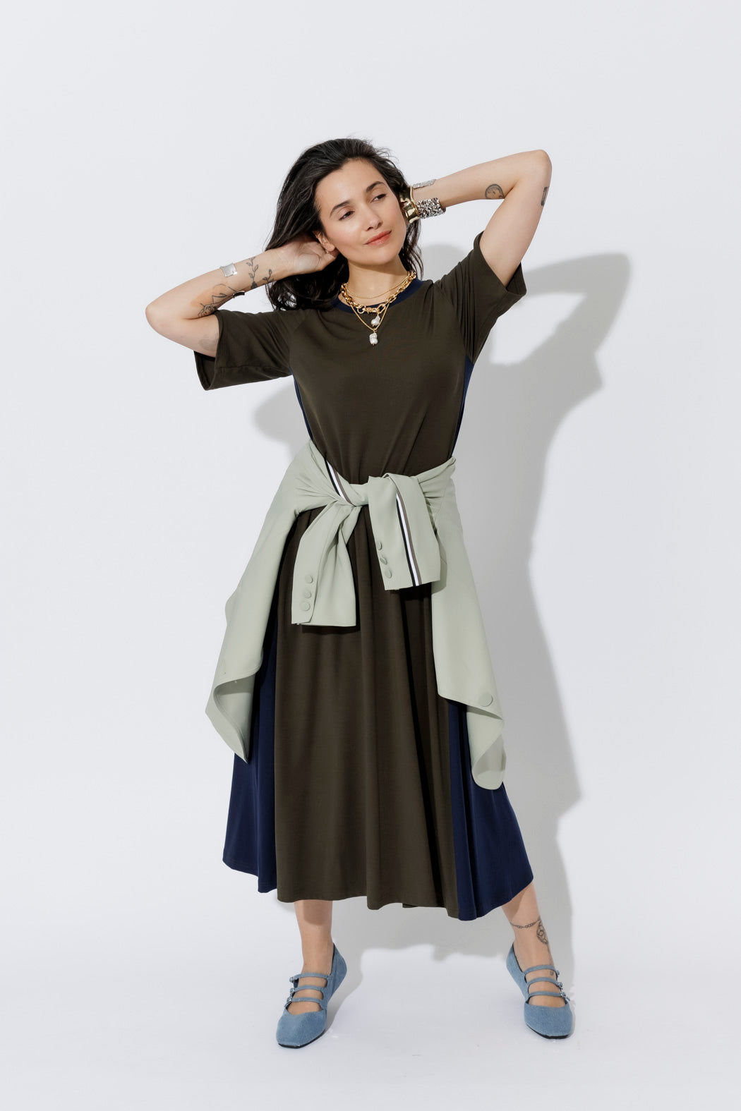 Khaki Tencel Bella Dress
