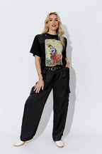 Black Cargo Barrel Pant