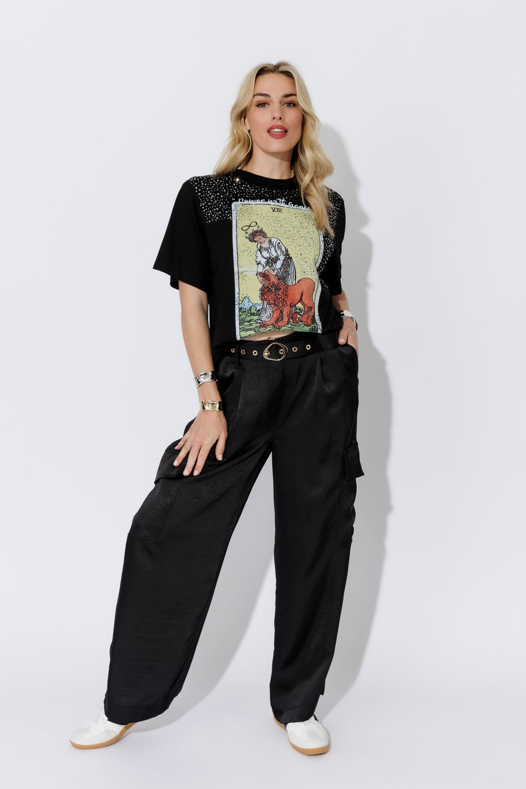 Black Cargo Barrel Pant