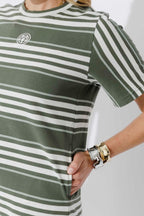 Sage Stripe Cotton Sport Dress