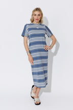 Blue Stripe Cotton Sport Dress