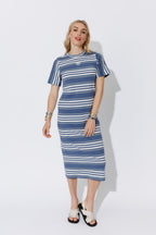 Blue Stripe Cotton Sport Dress