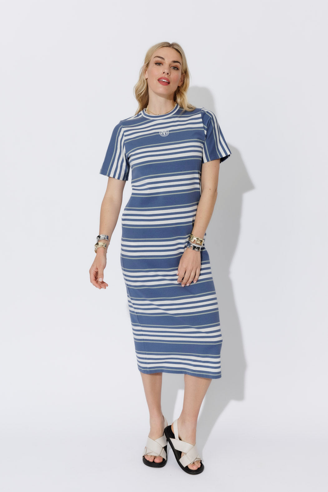Blue Stripe Cotton Sport Dress