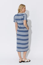Blue Stripe Cotton Sport Dress