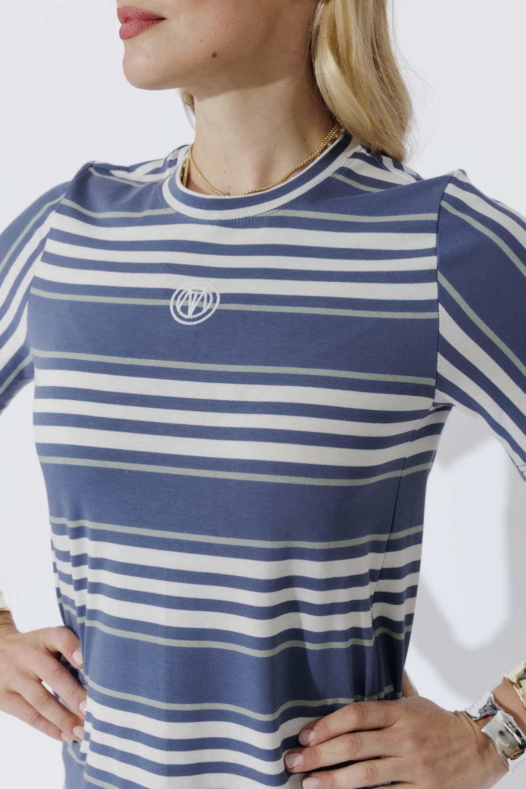 Blue Stripe Cotton Sport Dress