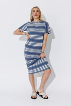 Blue Stripe Cotton Sport Dress