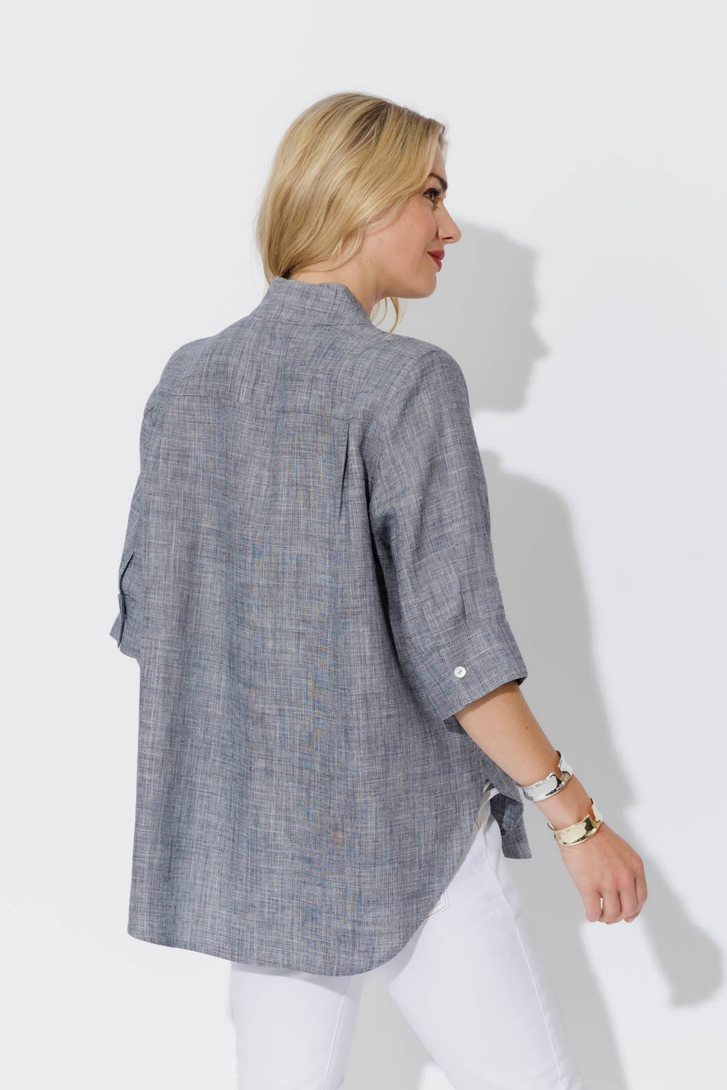 Navy Oversized Blogger Shirt