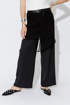 Black Chiffon Wrap Pant