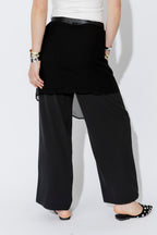 Black Chiffon Wrap Pant