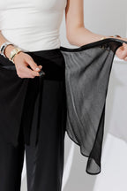 Black Chiffon Wrap Pant