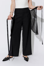 Black Chiffon Wrap Pant