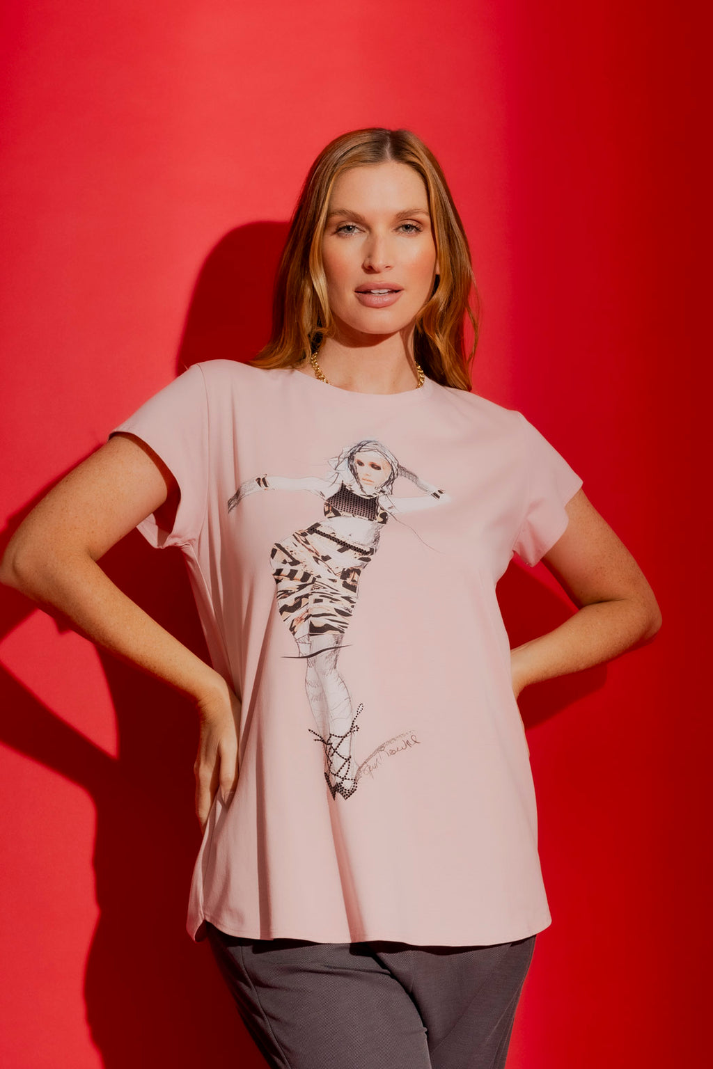 Blush Sequin Dancer T-Shirt