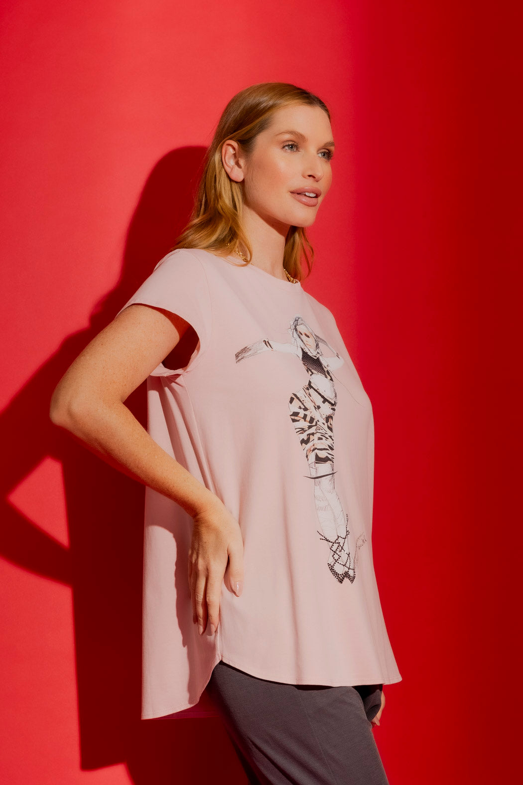 Blush Sequin Dancer T-Shirt