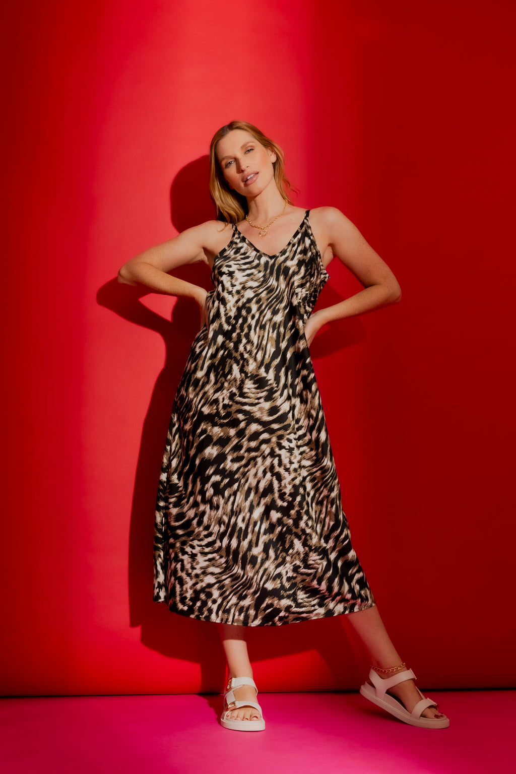 Black Animal Bias Dress