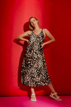 Black Animal Bias Dress