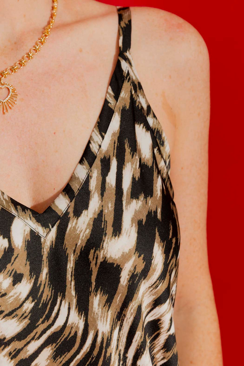 Black Animal Bias Dress