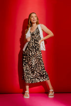 Black Animal Bias Dress