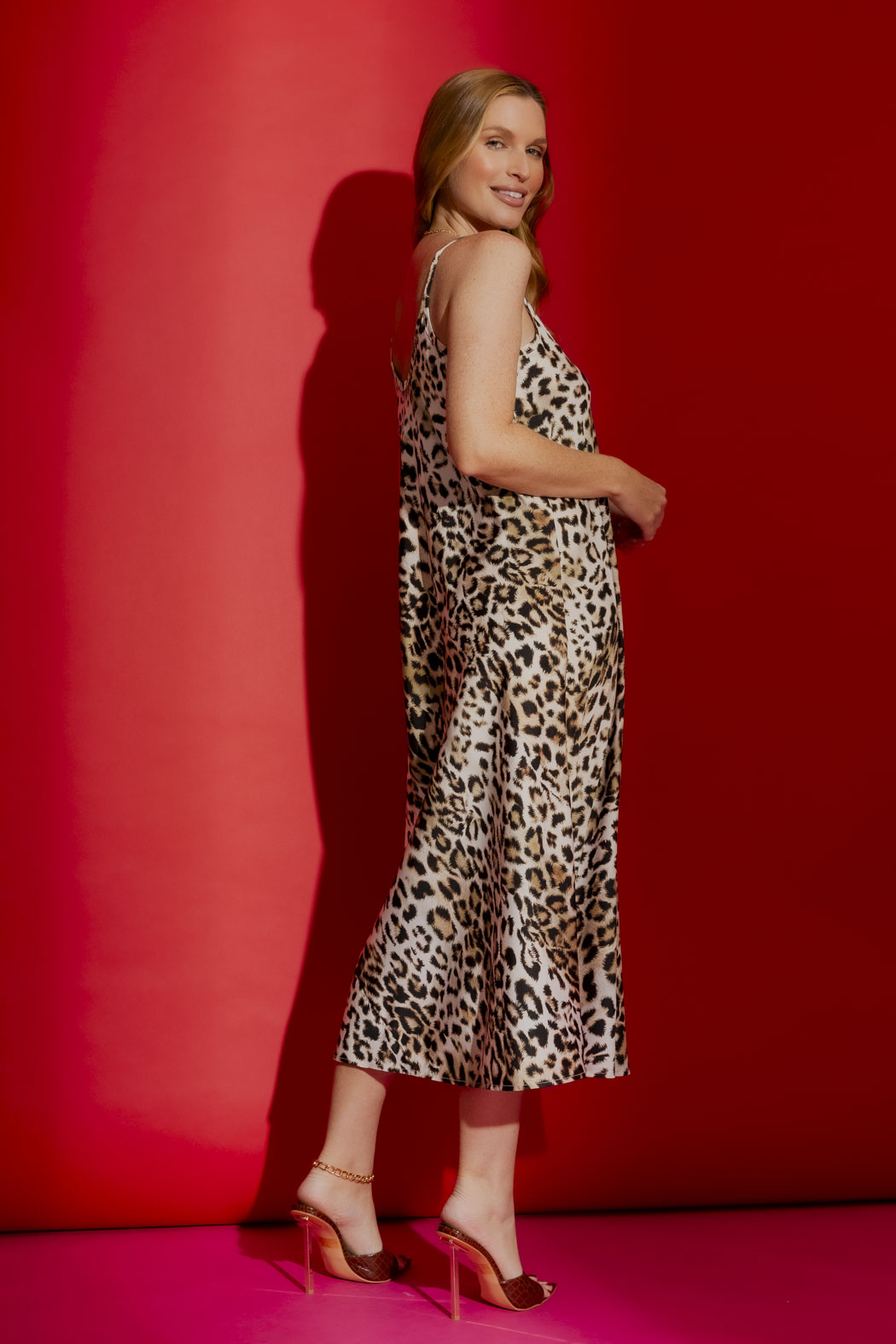 White Animal Bias Dress