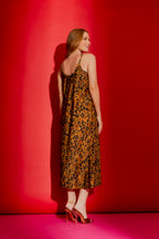 Tan Animal Bias Dress