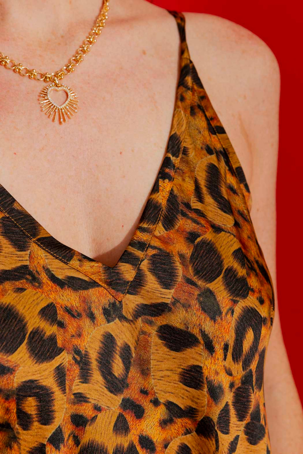 Tan Animal Bias Dress