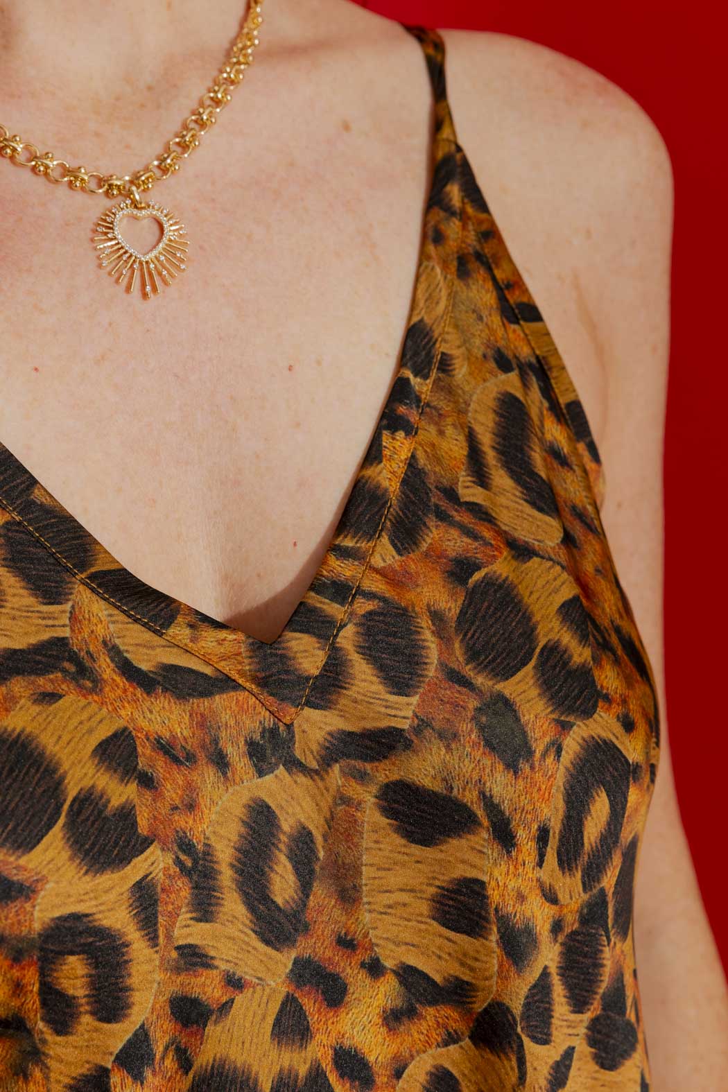 Tan Animal Bias Dress