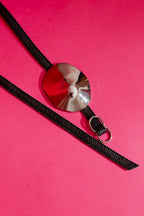 Gold/Silver Leather Dome Belt Gold/Silver O/S