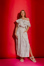 Ivory Off Shoulder Dress