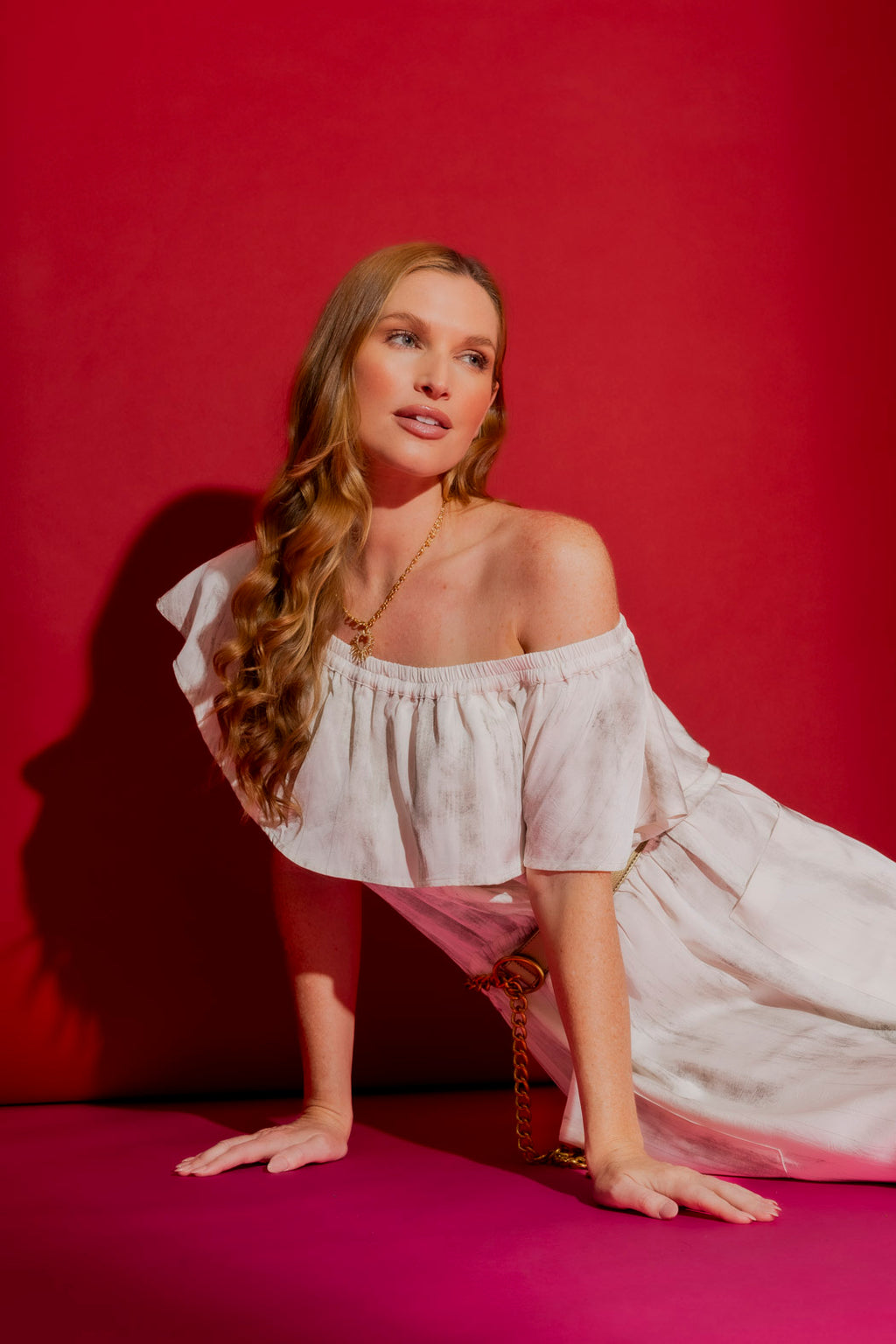 Ivory Off Shoulder Dress